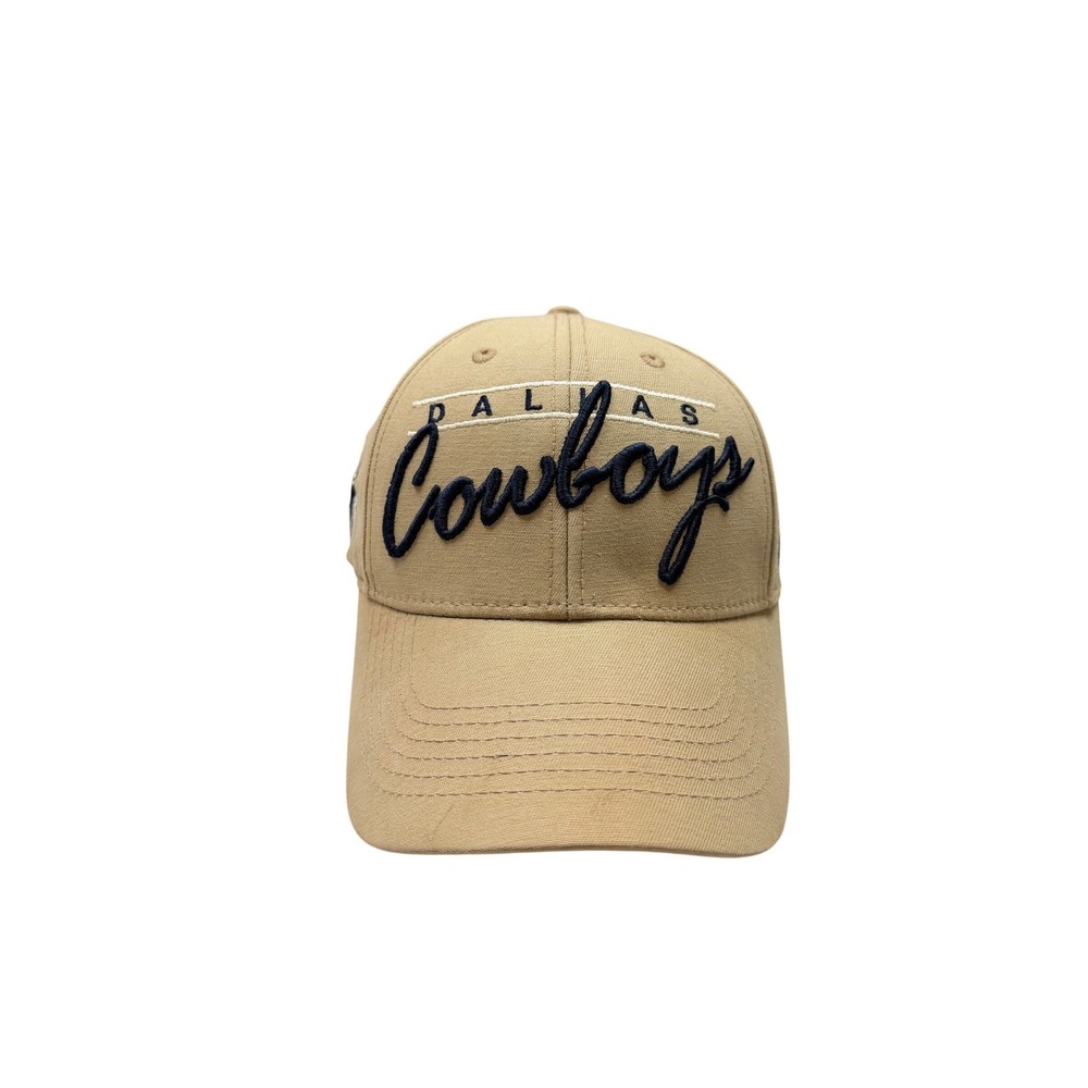Dallas Cowboys Hat '47 Brand Mens Tan Script Embroidery Adjustable OSFA
